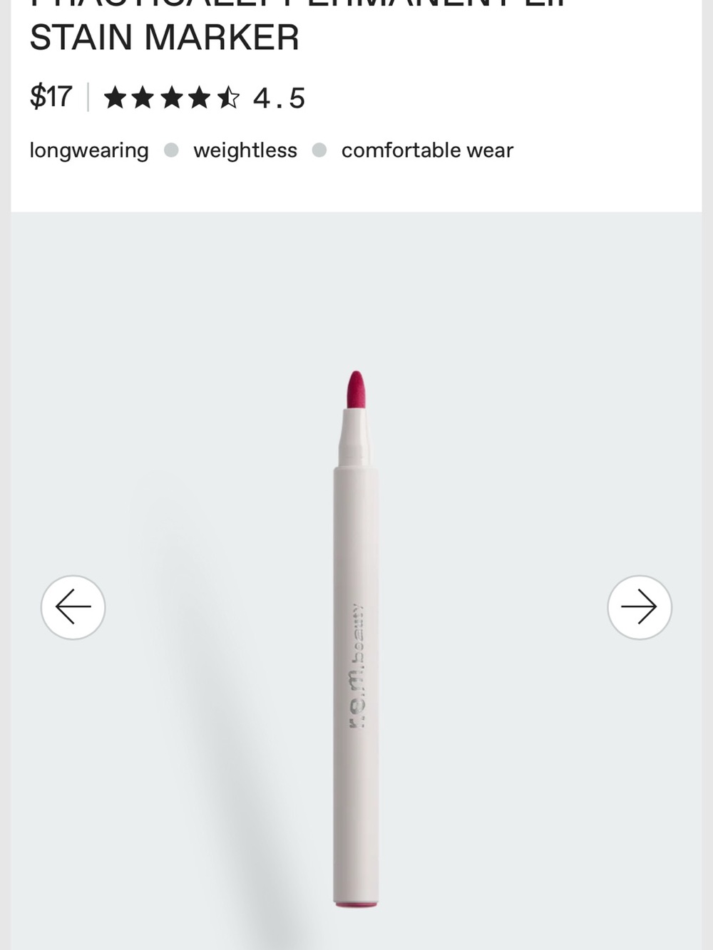 NWOT r.e.m. beauty Ariana Grande Lip Stain — Bright Rose Pink